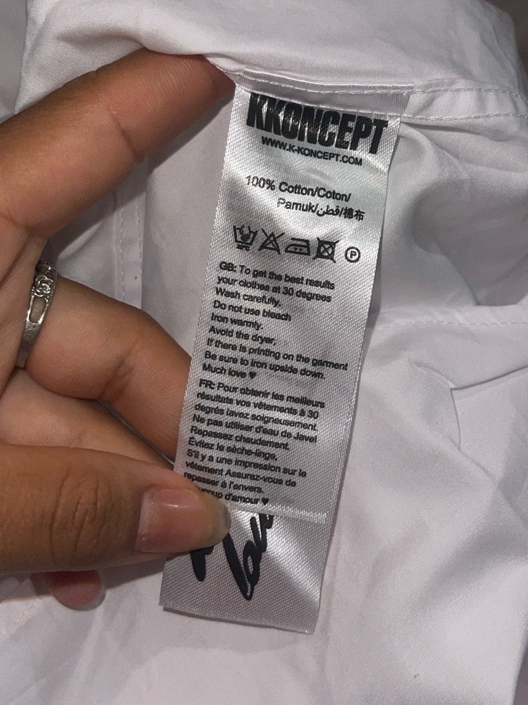 Kkoncept Men's Classic White Dress Shirt With Button-Down Collar — image 7 of 8